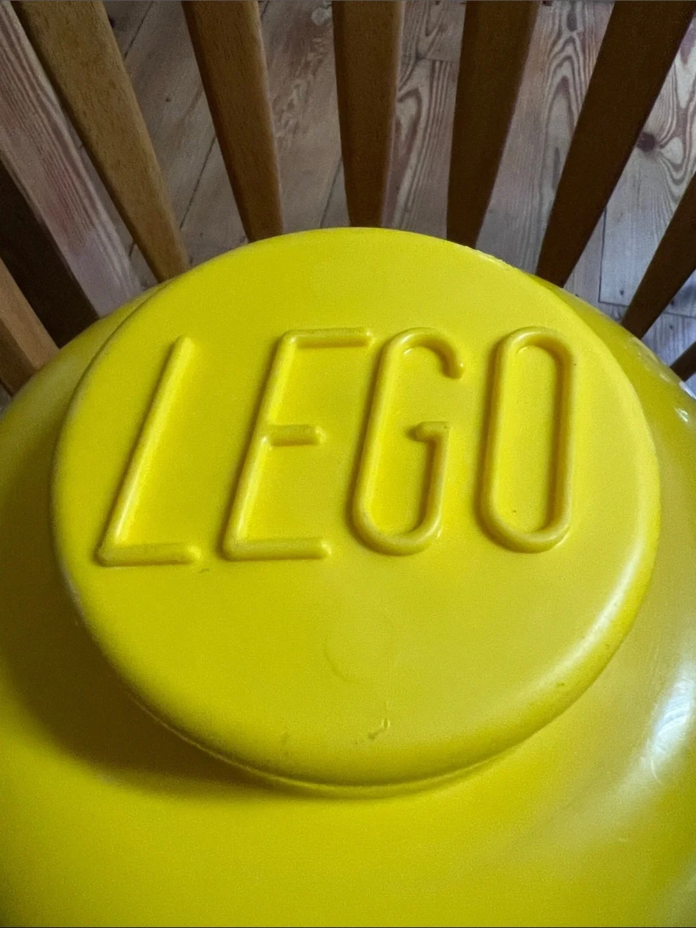 Yellow Lego Extra Large Head Storage Container